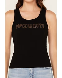 Youth Revolt Women's I Heart Cowboys Ribbed Tank