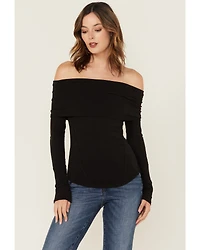 Free People Women's Iris Layering Off The Shoulder Long Sleeve Shirt