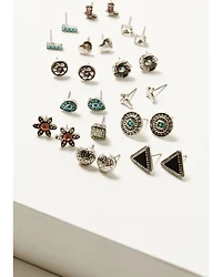 Shyanne Women's Flower Cross Stud Earring Set - 13 Piece