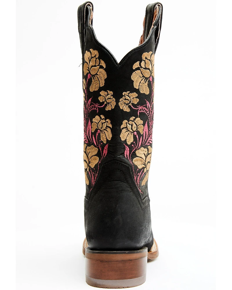 Dan Post Women's Asteria Floral Western Performance Boots - Broad Square Toe