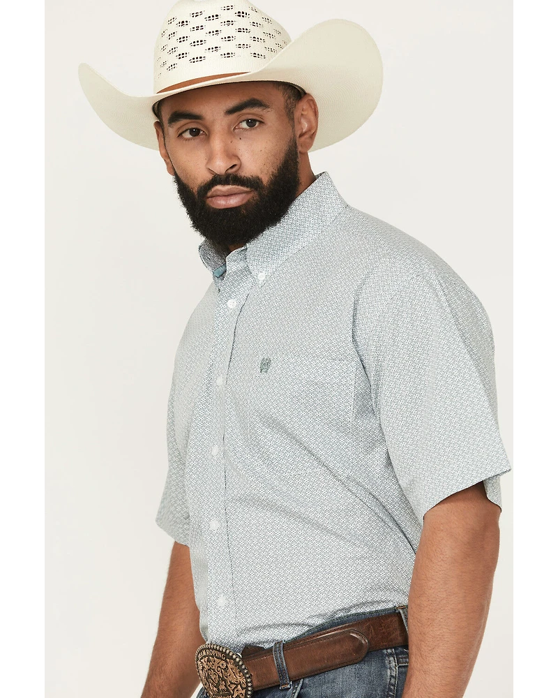 Cinch Men's Printed Short Sleeve Button-Down Western Shirt