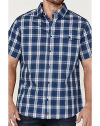 Brothers and Sons Men's Performance Plaid Short Sleeve Button Down Western Shirt
