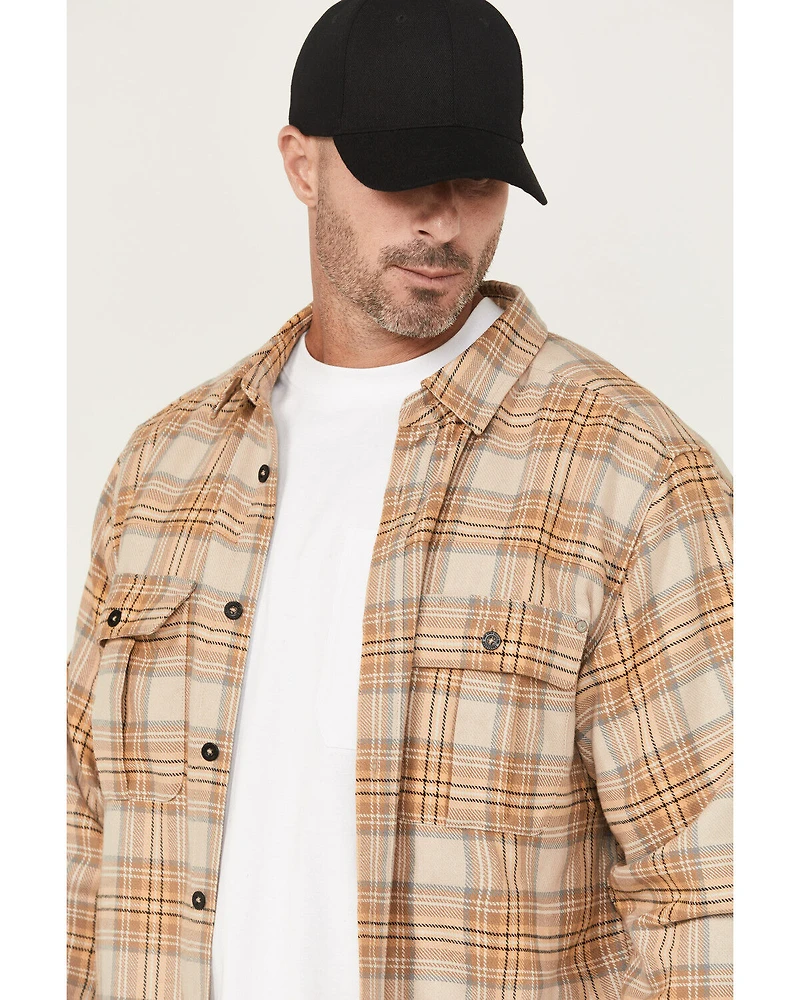 Thorogood Men's Plaid Print Heavyweight Brushed Flannel Long Sleeve Button-Down Shirt