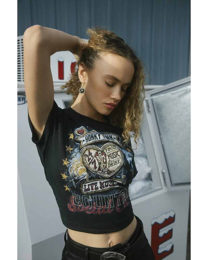 Idyllwind Women's Honky Tonk Country Short Sleeve Graphic Tee