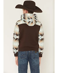 RANK 45® Boys' Dusted Southwestern Colorblock Hooded Sweatshirt