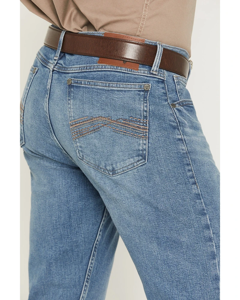 Wrangler 20X Men's 42MWX Seaside Medium Wash Slim Fit Bootcut Stretch Denim Jeans