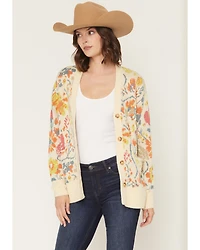 Cleo + Wolf Women's Floral Embroidered Button-Down Sweater