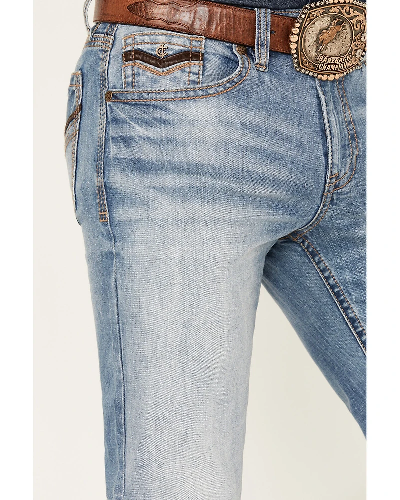 Cody James Men's Fire Water Wash Jackson Slim Straight Stretch Denim Jeans