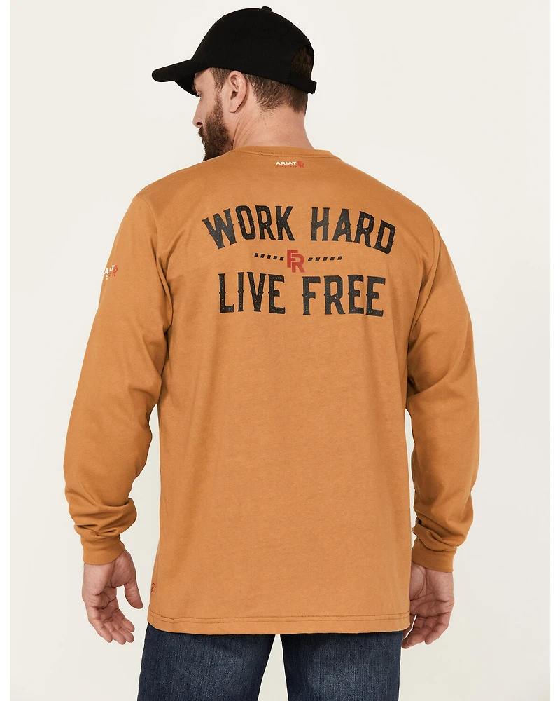 Ariat Men's FR Work Hard Live Free Long Sleeve T-Shirt