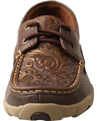 Twisted X Women's Tooled Boat Shoe Driving Mocs