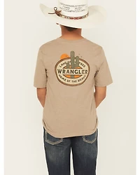 Wrangler Boys' Cactus Logo Short Sleeve Graphic T-Shirt
