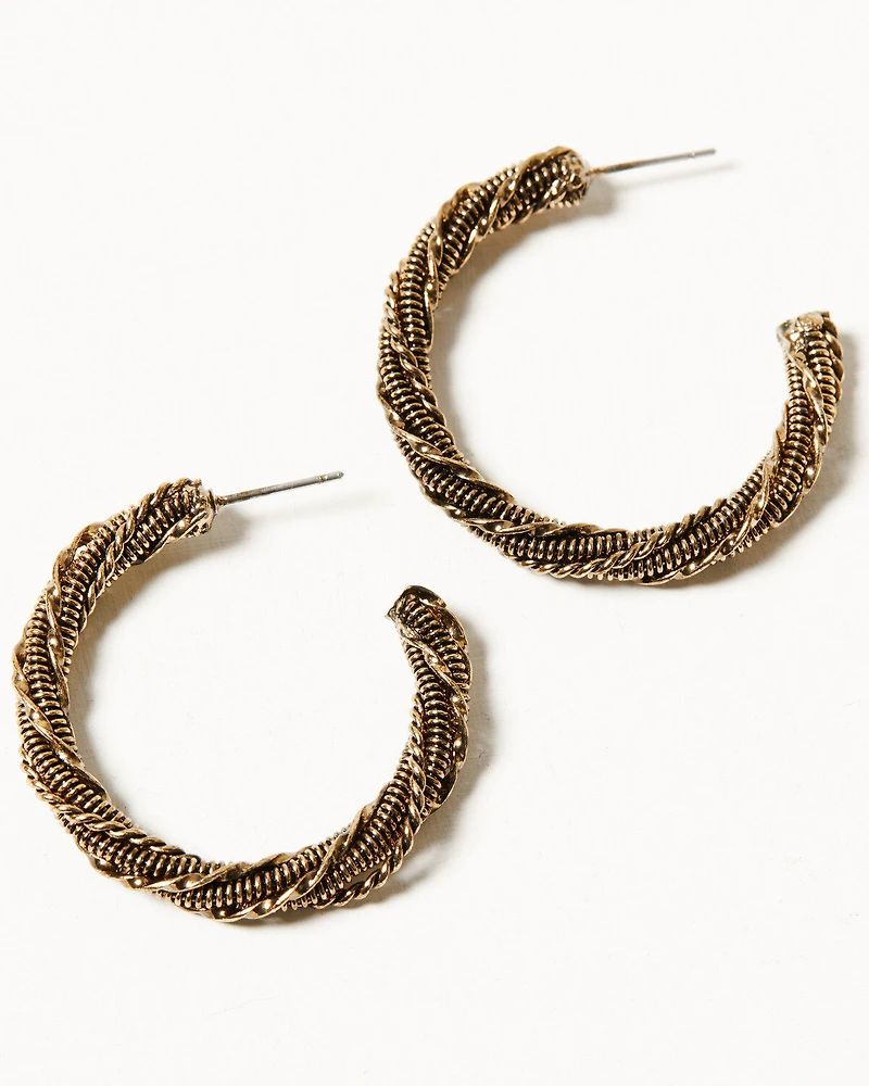 Shyanne Women's Summer Moon Antique Hoop Earring Set