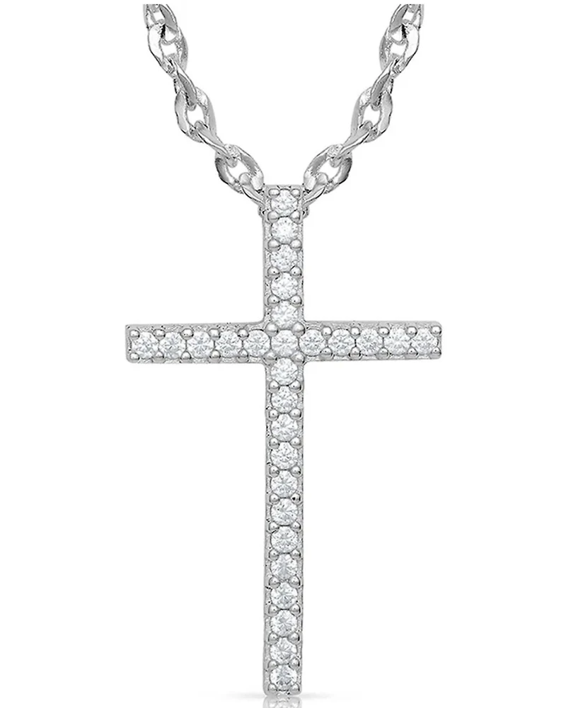 Montana Silversmiths Women's Dazzling In Faith Cross Necklace
