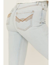 Idyllwind Women's High Risin' Sunglow Wash Distressed Knee Flare Jeans