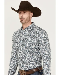 Gibson Men's Pop Paisley Print Long Sleeve Button-Down Western Shirt