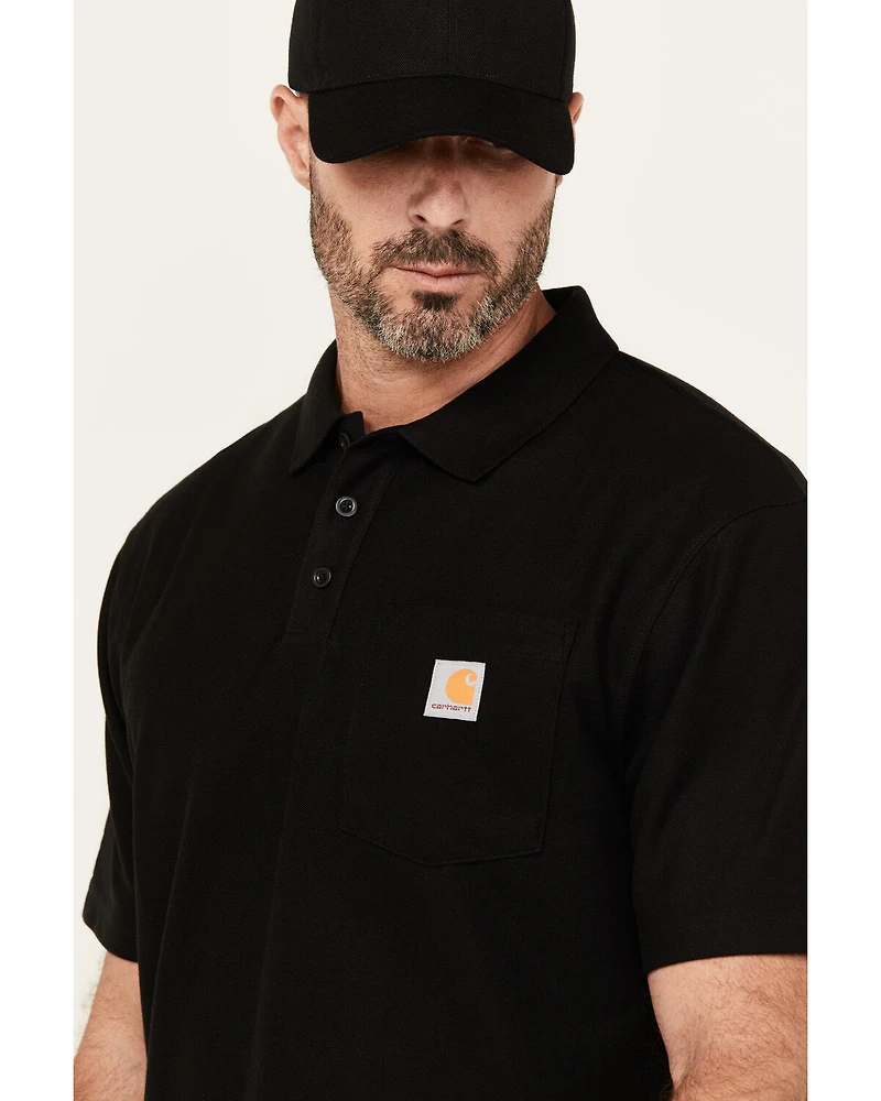 Carhartt Men's Loose Fit Midweight Short Sleeve Button-Down Polo Shirt