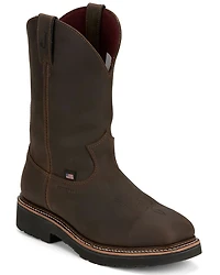 Justin Men's 11" Billings USA Waterproof Pull-On Work Boots - Steel Toe
