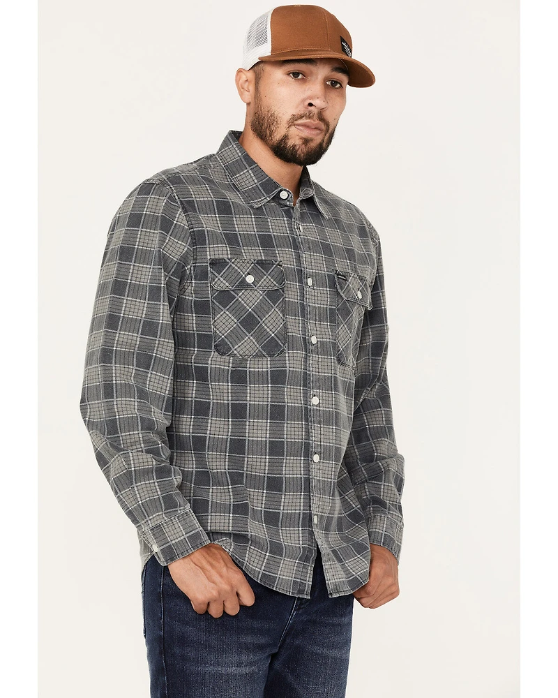 Brixton Men's Bowery Summer Weight Long Sleeve Button Down Shirt
