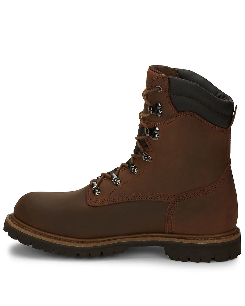 Chippewa Men's Heavy Duty Waterproof & Insulated Aged Bark 8" Work Boots - Soft Toe