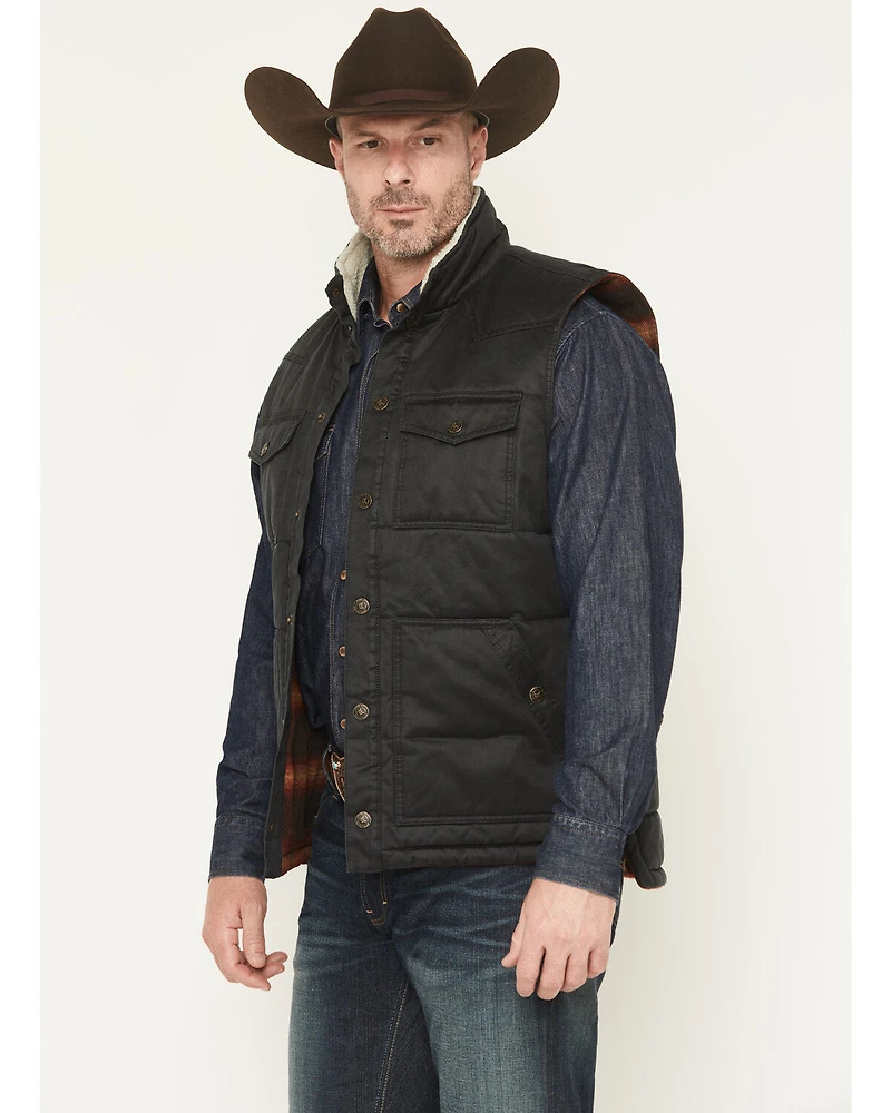 Cody James Men's Oil Slick Snap Lined Vest