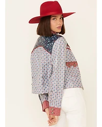 Double D Ranch Women's Multi Print Chick Fiddle Button-Front Jacket