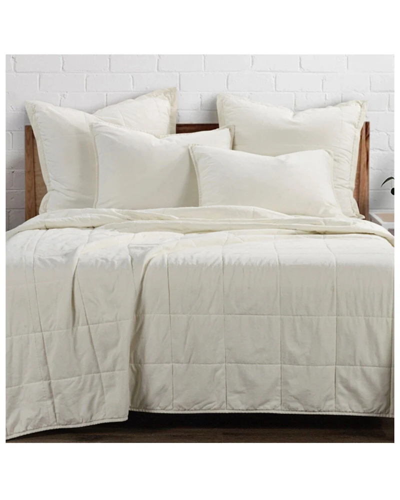 HiEnd Accents Natural Stonewashed Cotton Canvas Full/Queen Coverlet Set