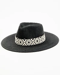 Nikki Beach Women's Ashlyn Australian Straw Western Fashion Hat