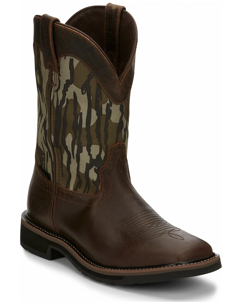 Justin Men's Trekker Waterproof Western Work Boots - Soft Toe