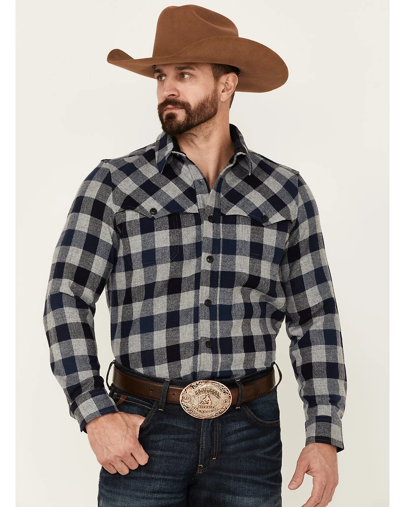 Pendleton Men's Check Plaid Button-Down Long Sleeve Western Flannel Shirt