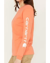 Carhartt Women's Loose Fit Heavyweight Long Sleeve Logo Graphic Work Tee