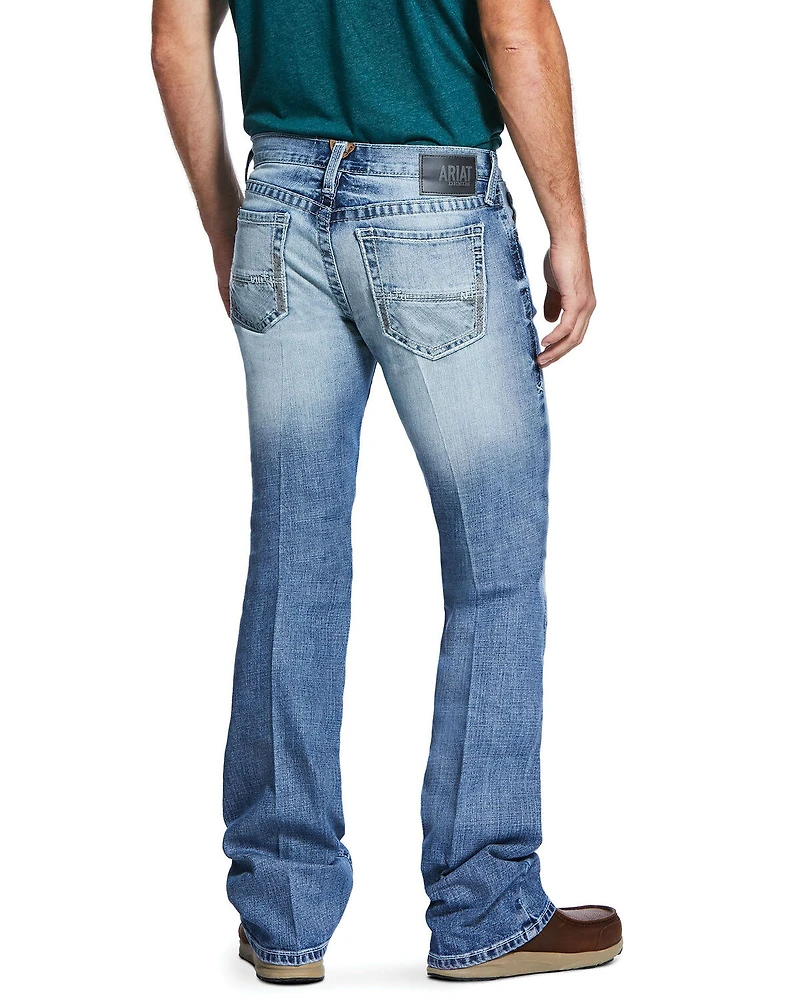 Ariat Men's M7 Rocker Shasta Light Wash Slim Straight Stretch Denim Jeans