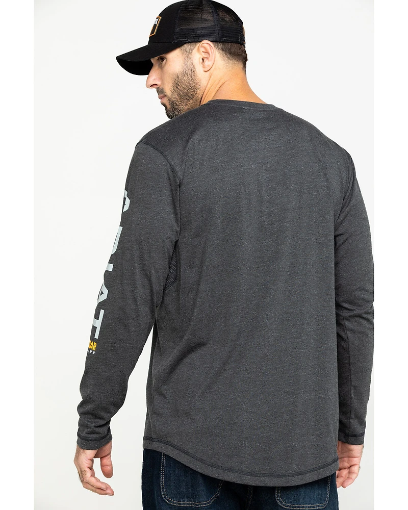 Ariat Men's Rebar Workman Logo Long Sleeve Work Shirt