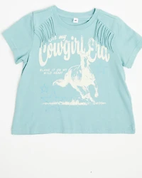 Shyanne Toddler Girls' Cowgirl Era Short Sleeve Fringe Tee