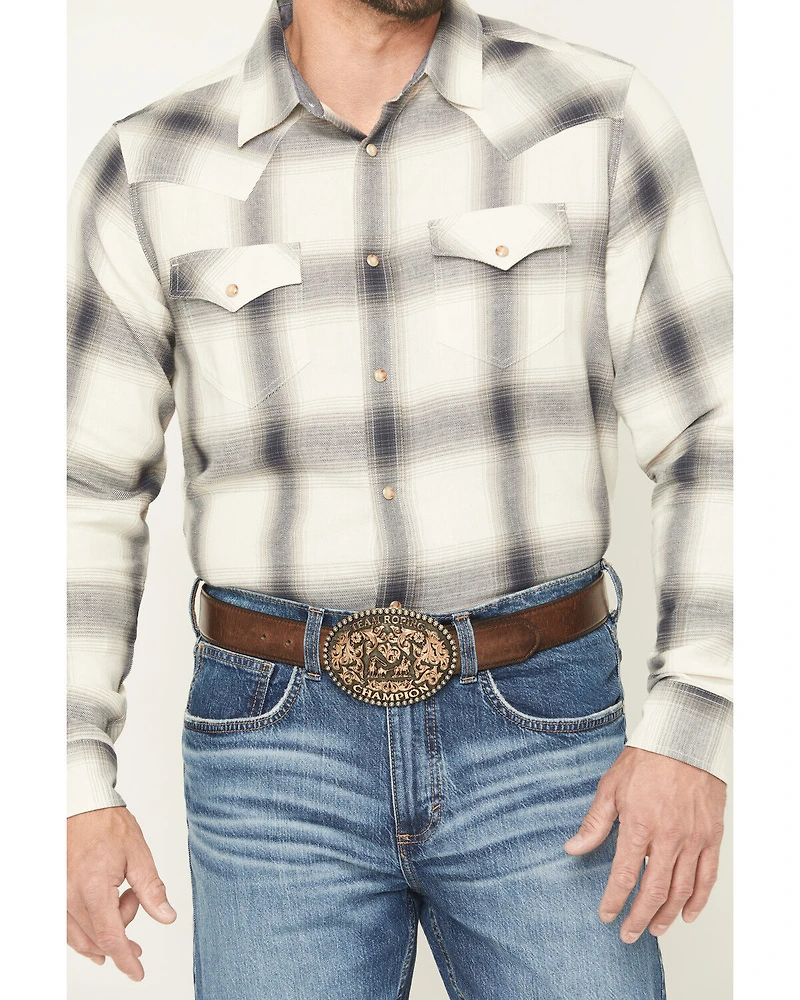Cody James Men's Ruddiman Plaid Print Long Sleeve Snap Western Shirt