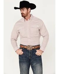 Justin Men's Boot Barn Exclusive JustFlex Geo Print Long Sleeve Button-Down Western Shirt