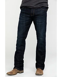 Wrangler Retro Men's Dax Dark Wash Slim Bootcut Stretch Denim Jeans