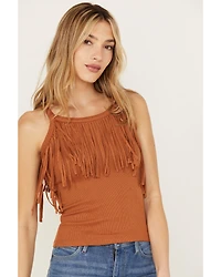 Idyllwind Women's Levy Lane Fringe Rib Knit Tank
