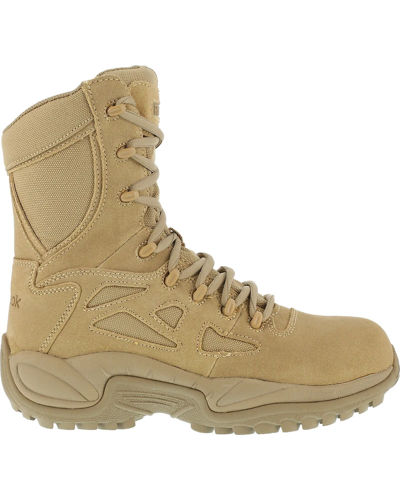 Reebok Men's Stealth 8" Lace-Up Side-Zip Work Boots