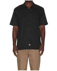 Dickies Men's Solid Twill Short Sleeve Button-Down Work Shirt