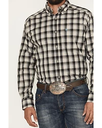 Ariat Men's Garrett Plaid Print Long Sleeve Button-Down Western Shirt