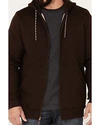 Moonshine Spirit Men's Brown Koa Wood Zip-Front Hooded Jacket