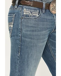 Rock & Roll Denim Men's Medium Wash Revolver Slim Straight Stretch Jeans