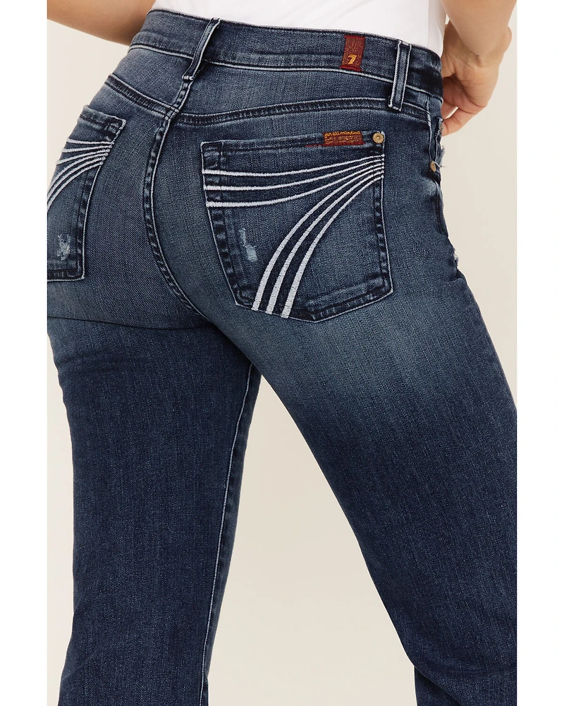 7 For All Mankind Women's Dojo Trouser Flare Jeans