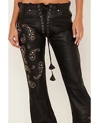 Boot Barn X Understated Leather Women's Rhinestone Studded Lace-Up Flare Pants