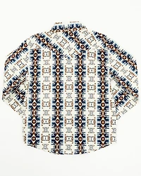 Cody James Toddler Boys' Prairie Southwestern Print Long Sleeve Snap Western Shirt