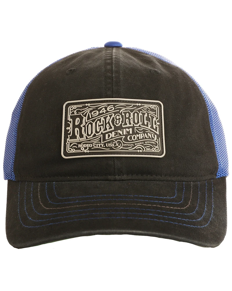 Rock & Roll Denim Men's Rubber Logo Patch Baseball Cap