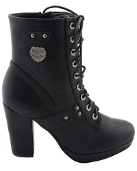 Milwaukee Leather Women's Lace Toe Platform Boots - Round