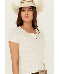 Shyanne Women's Lovell Star Burnout Henley Tee