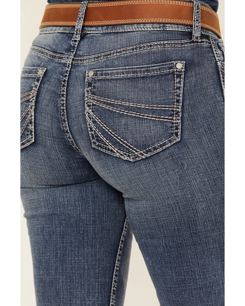 Shyanne Women's Shay Mid Rise Bootcut Performance Stretch Denim Jeans