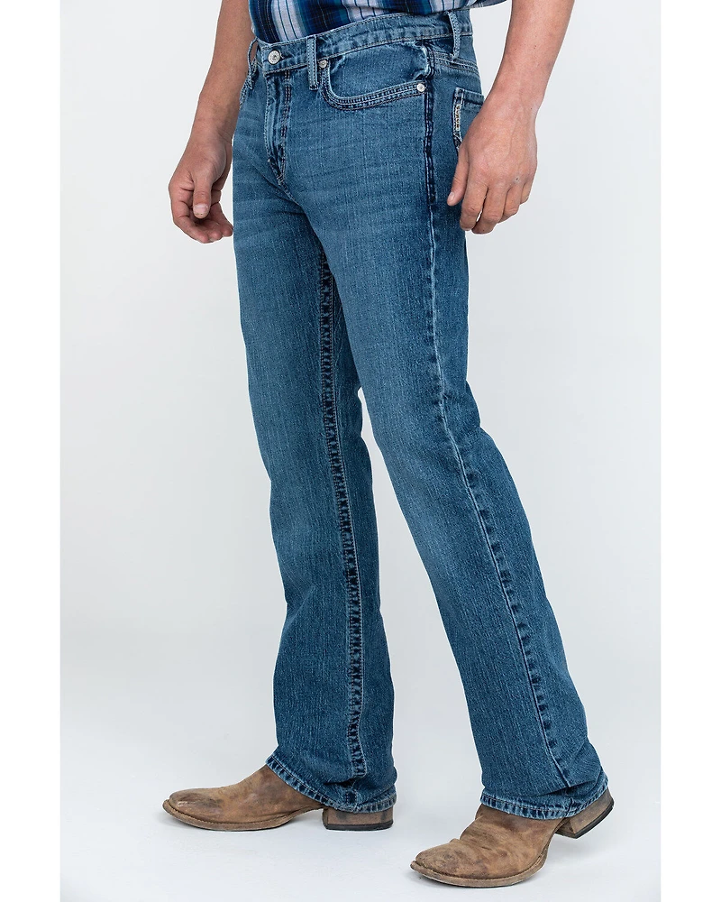 Cinch Men's Ian Medium Stonewash Slim Bootcut Jeans